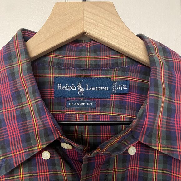 Ralph Lauren Blue Label Men's Long Sleeve Classic Fit Button Down, 17 XL - Picture 4 of 6